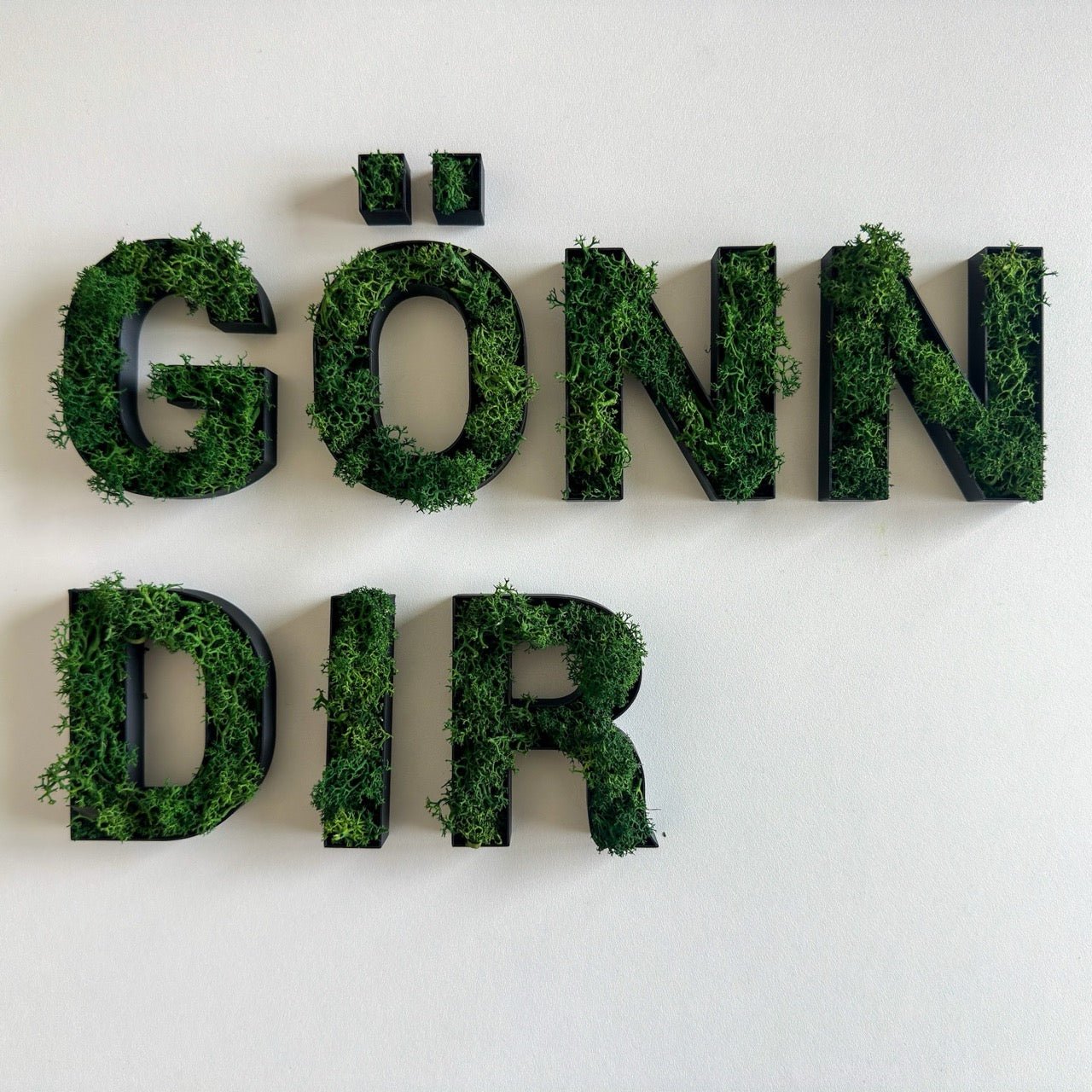 GÖNN DIR – Set aus Moosbuchstaben - moosletters.de