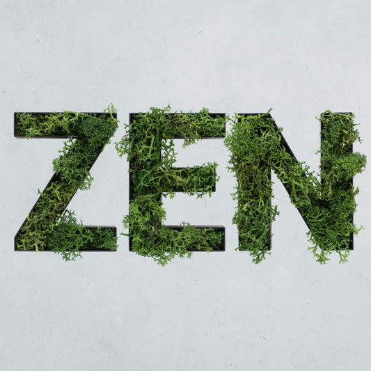ZEN – Set aus Moosbuchstaben - moosletters.de